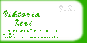 viktoria keri business card